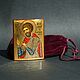 Святой воин Феодор Стратилат. православная дорожная рукописная икона