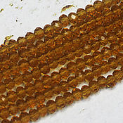 Материалы для творчества handmade. Livemaster - original item Beads 60 pcs faceted 3h2 mm Brown. Handmade.