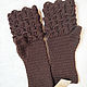 Order Mittens Dragon Scales Knitted Warm Mittens Gloves Brown. Yuliya Chernova. Livemaster. . Mitts Фото №3