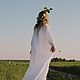 Заказать Платье кружевное "Царевна Лебедь" , хлопок, белый. Filiх - Лен Хлопок Лес. Ярмарка Мастеров. . Народные платья Фото №3