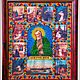 The Icon Of St. Seraphim. Seraphim of Sarov with scenes from his life,embroidered with beads, Icons, Kazan,  Фото №1