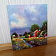  ' The sky enveloped..' oil, miniature, Pictures, Moscow,  Фото №1