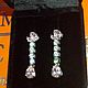 Заказать Серебряные вечерние серьги пуссеты с цирконами. OLVIKSOL JEWELRY STORE. Ярмарка Мастеров. . Серьги-пусеты Фото №3