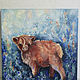Shaggy Scottish calf oil Painting. Pictures. Viktorianka. My Livemaster. Фото №4