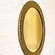 Круглое зеркало в деревянной раме с резьбой цвет латунь. Зеркала. Суровый дизайн. Ярмарка Мастеров.  Фото №5