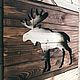 Wooden elk painting panels, Pictures, Moscow,  Фото №1
