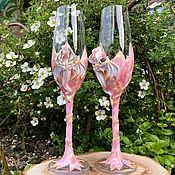 Посуда handmade. Livemaster - original item A set of champagne glasses. Handmade.
