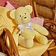 Большой медведь серии «Мой первый мишка» желтый. Пледы. Товары для дома. IZUMVILL. Интернет-магазин Ярмарка Мастеров.  Фото №2