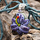 Evening lily  - Pendant purple flower lampwork flamework. Pendants. Branzuletka (Branzuletka). My Livemaster. Фото №5