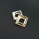 Подвеска Square Ring 14 мм Golden Shadow 4439, Кристаллы, Москва,  Фото №1