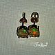 Stud earrings with opals. Stud earrings. tira-bijou. Online shopping on My Livemaster.  Фото №2