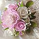 Свадебный розовый букет невесты с цветами ручной работы из фоамирана. Свадебные букеты. FoamDecor. Ярмарка Мастеров.  Фото №4