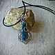 A pendant with an ophite wire wrap, Pendant, Bratsk,  Фото №1