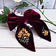 Hair bow with embroidery, Butterflies, Izhevsk,  Фото №1