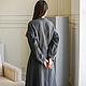 Order Linen dress with a graphite-colored stand-up collar. molinialife. Livemaster. . Dresses Фото №3