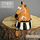 Заказать Керамический хранитель колец ЛИС с подвижными ножками. Ammonit_art_ceramics. Ярмарка Мастеров. . Хранение украшений Фото №3