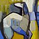 Order Nude painting Nude girl with a dog blue yellow tones. paintmart (oikos). Livemaster. . Pictures Фото №3