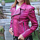 Order Bright pink python leather jacket. exotiqpython. Livemaster. . Outerwear Jackets Фото №3