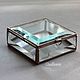 Box. Jewelry box for rings. Glass casket. Wedding box. Caskets for rings. Glass Flowers. My Livemaster. Фото №4