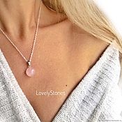 Украшения handmade. Livemaster - original item Pendant rose quartz bead-stylish pendant pink casual. Handmade.
