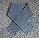 A wide scarf knitted from sheep's wool, gray, Scarves, Nalchik,  Фото №1
