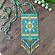 Necklace made of beads with geometric Boho Ethnic pattern, Gerdan, Taganrog,  Фото №1