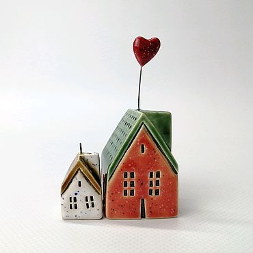Для дома и интерьера ручной работы. Ярмарка Мастеров - ручная работа Домик фигурка. Handmade.