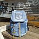 Light Blue denim backpack, Backpacks, Saratov,  Фото №1
