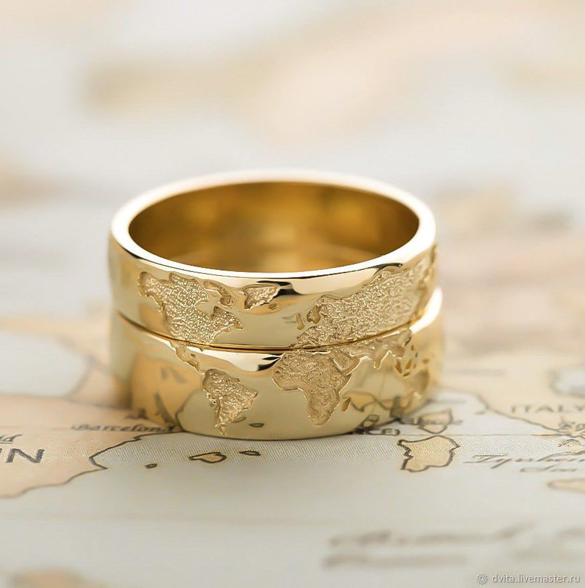 Обручальные кольца парные золотые необычные