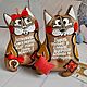 Кофейная котя ( Вспылила..Сижу молчу..Жду, пока пыль осядет). Чердачная кукла. Марина Банникова*Кофейные сувениры*. Интернет-магазин Ярмарка Мастеров.  Фото №2