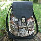 Backpack leather tapestry 'Dutch village', transformer, Backpacks, Balakovo,  Фото №1