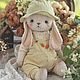 Тедди Зайка 29 см/ Teddy Bunny. Мишки Тедди. Cozy Josie. Ярмарка Мастеров.  Фото №5