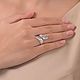 Кольцо матовое серебро 925 пробы в инкрустации фианитов premium. Кольца. MARIA GUSEVA Fashion Jewelry. Ярмарка Мастеров.  Фото №5