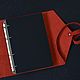 Red leather A5 notebook with rings genuine leather Crazy Horse. Notebooks. Ptaho. My Livemaster. Фото №4