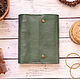 Diary A5 leather ring dark green
