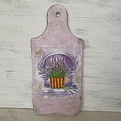 Посуда handmade. Livemaster - original item Cutting boards: Wooden board with lavender. Provence.. Handmade.