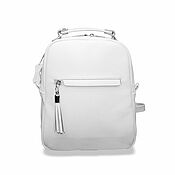 Сумки и аксессуары handmade. Livemaster - original item Backpacks: Women`s Leather Backpack White Emelli Mod. R. 26-141. Handmade.