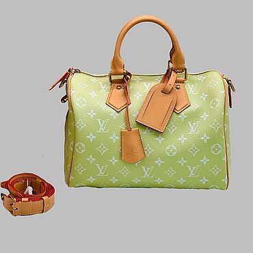 Винтаж ручной работы. Ярмарка Мастеров - ручная работа Винтаж: Сумка Louis Vuitton Speedy Roland Garros в лимитированном цвете Lime. Handmade.