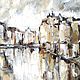 Order Oil painting on canvas Amsterdam (cityscape beige white). Pastelena. Livemaster. . Pictures Фото №3