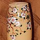 Декоративная ваза 
Цветущая ветка черешни
Матовое стекло