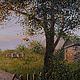 Картина маслом деревенский пейзаж рассвет лето. Картины. Кириллова Светлана. Ярмарка Мастеров.  Фото №4