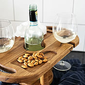 Столик для вина, винница, столик для бокалов, винный стол, дуб