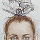 Картина маслом, женский портрет и череп "Золотое руно...", Картины, Астрахань,  Фото №1