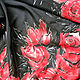 Silk Scarf 'Roses' Red,Black silk 100%. Shawls1. Silk Batik Watercolor ..VikoBatik... My Livemaster. Фото №6