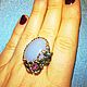 Ring 'Snowy garden' with chalcedony and rhodolite. Rings. SELENA. My Livemaster. Фото №6