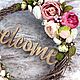 Заказать Венок приветственный на входную дверь WELCOME. Oksana-rfd. Ярмарка Мастеров. . Элементы интерьера Фото №3