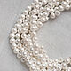 4 мм - Shell Pearl, Белый жемчуг, Нить, 90 штук. Бусины. Валерия (flowerbead). Интернет-магазин Ярмарка Мастеров.  Фото №2