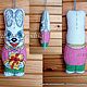 Игрушка Зайка с подарком. Кукла Кастом. Rukarnyushki. Ярмарка Мастеров.  Фото №4