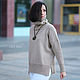 Beige women's sweater with side slits. Sweaters. CUTE-KNIT by Nata Onipchenko. My Livemaster. Фото №4