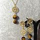 Order Set-Chain with pendant, earrings and bracelet (tiger eye). Handmade Jewelry. Livemaster. . Jewelry Sets Фото №3